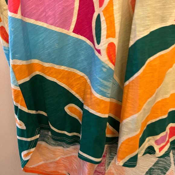 NWT! Christian Siriano Women’s 100% Linen Colorful Size 1xl Bright Hilow Blouse - Picture 6 of 14